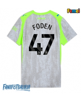 Manchester City Phil Foden #47 Tricou Fotbal Replică 2025-26 Femei Treilea